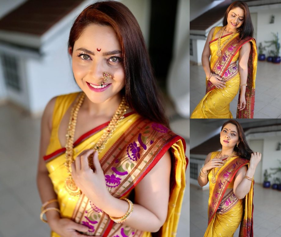 Take Cues To Wear Traditional Saree In Unique Style From Amruta Khanvilkar & Sonalee Kulkarni 891540