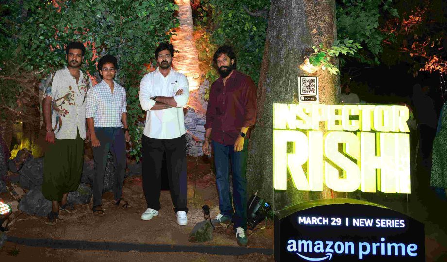 Team Inspector Rishi celebrates the success of the horror crime drama with fans; Meet fans at Marina Beach; Unique cobweb hoardings drape the city of Chennai 889874