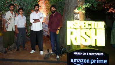 Team Inspector Rishi celebrates the success of the horror crime drama with fans; Meet fans at Marina Beach; Unique cobweb hoardings drape the city of Chennai