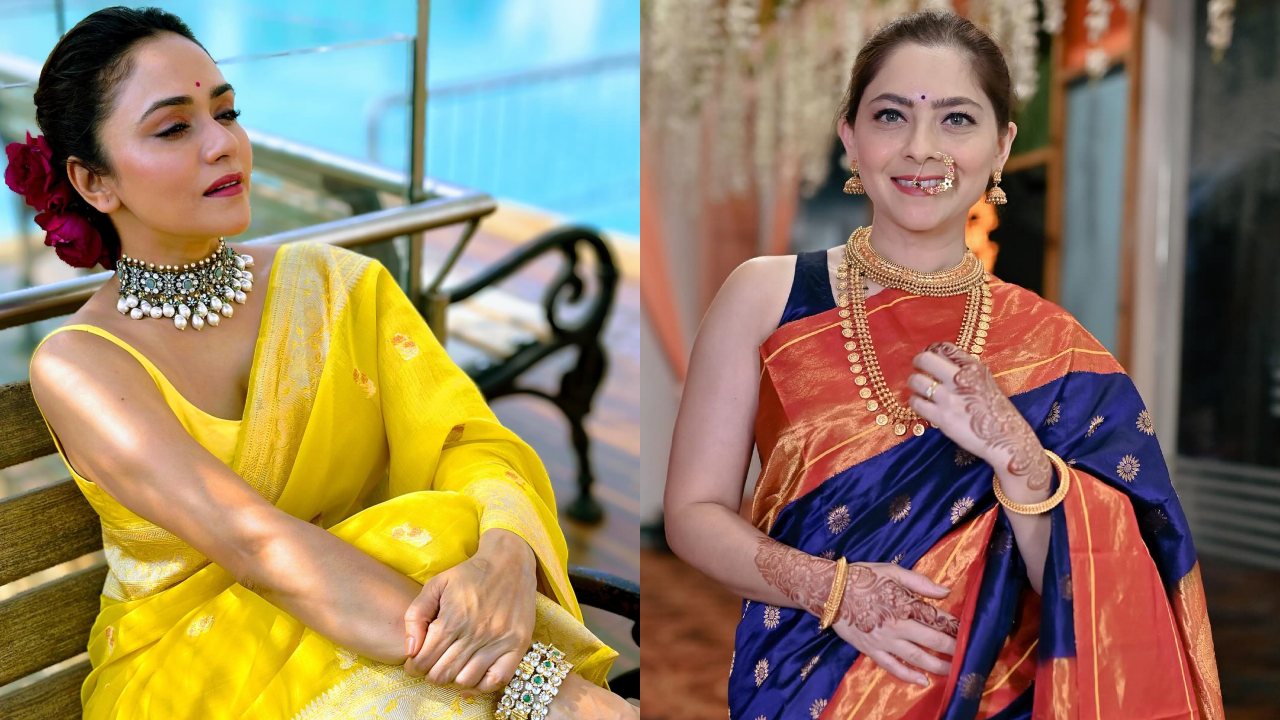 Top 10 Easy & Stylish Saree Hairstyles for Gudi Padwa: From Marathi Actresses Sonalee Kulkarni to Amruta Khanvilkar 890415