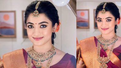 Ugadi Special: Rashmika Mandanna Pens A Heartfelt Wish In A Traditional Maroon Saree