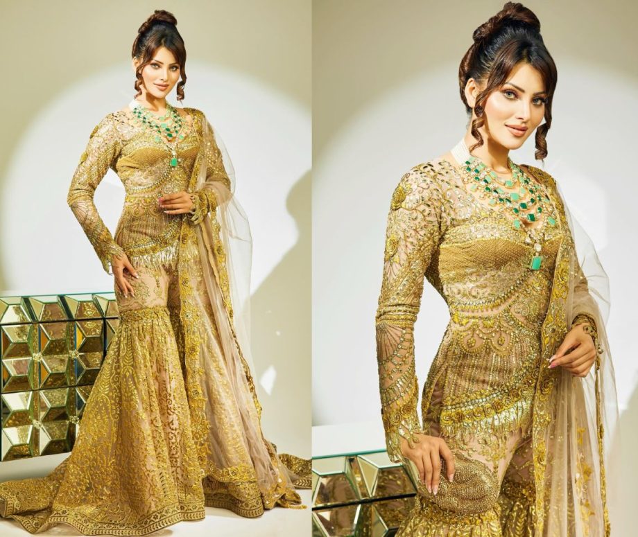 Urvashi Rautela Sets Fashion Goals High In A Yellow Sharara Set, See Pics! 889550