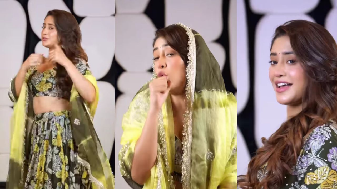 Watch: Shivangi Joshi Dazzles In Floral Lehenga Set, Showcasing Her Stylish Moves