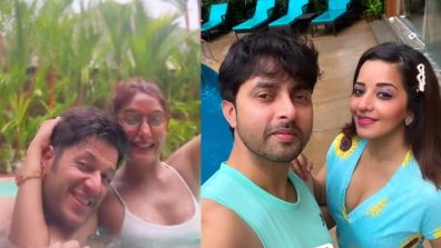 Watch Surbhi Chandna-Karan Sharma and Monalisa-Vikrant Singh’s Romantic Intimate Moments by the Pool