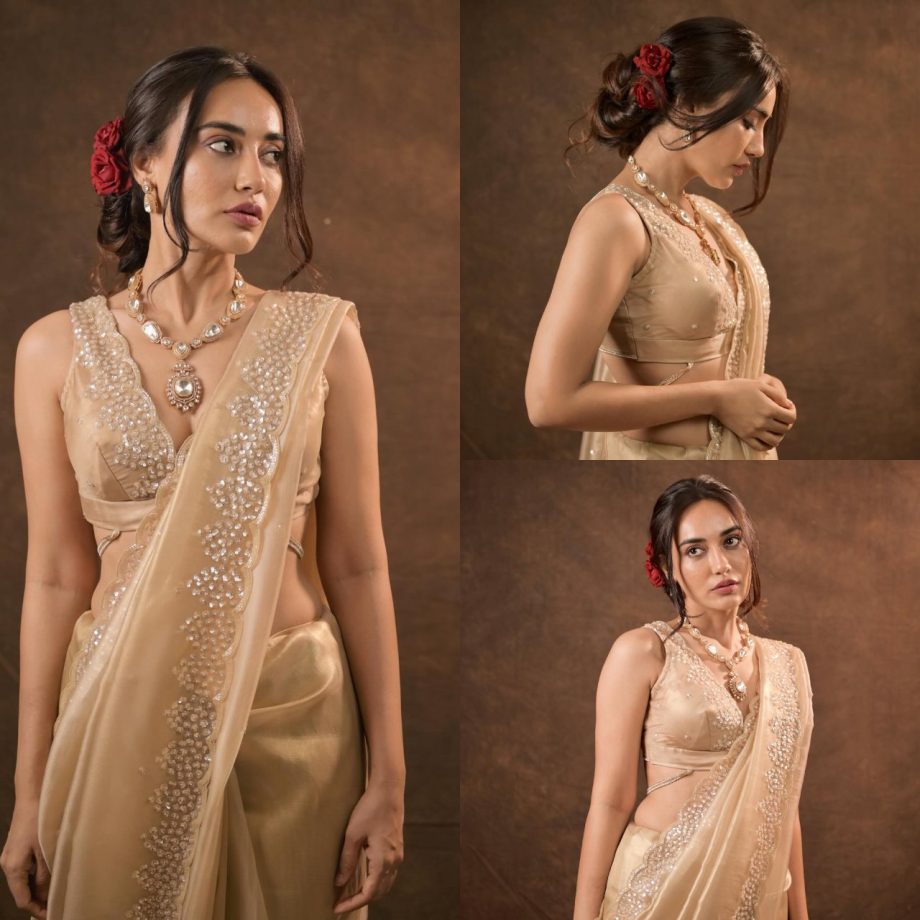 10 Beautiful Hairstyles for Medium-Length Hair to Complement Your Saree Look, Inspired by TV Actress Surbhi Jyoti 895647