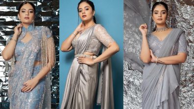3 Classic Drape Sarees from Sreemukhi’s Closet Perfect Picks for Your Sangeet Ceremony