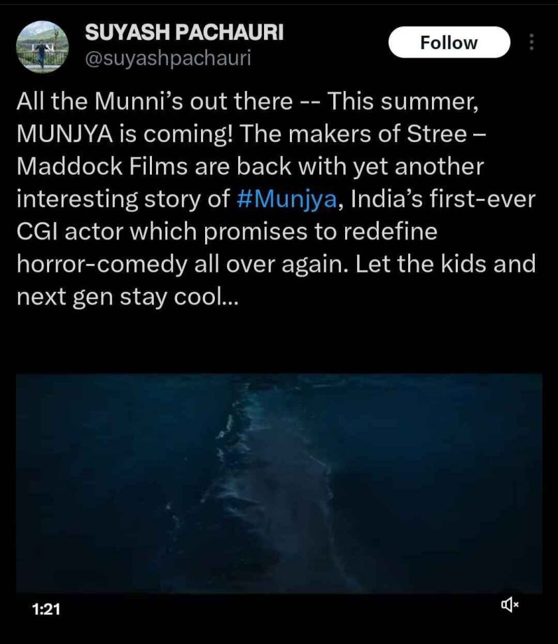 'Ab time aa gaya hai Munjya ka', 'aisi filmein mast lagti hai' - Netizens blown away by 'Munjya' trailer 896855