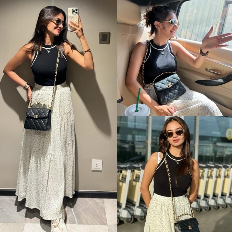 Airport Fashion: Anushka Sen And Saiee Manjrekar Rocks Comfy Casual Fits For Summer Travels 897912