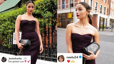 Alia Bhatt Stuns In Strapless Dress In London, Fans Call Her ‘Global Icon,’ Neetu Kapoor Reacts