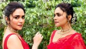 Amruta Khanvilkar Looks Stunning in a Beautiful Red Organza Saree, Watch Video! 894674