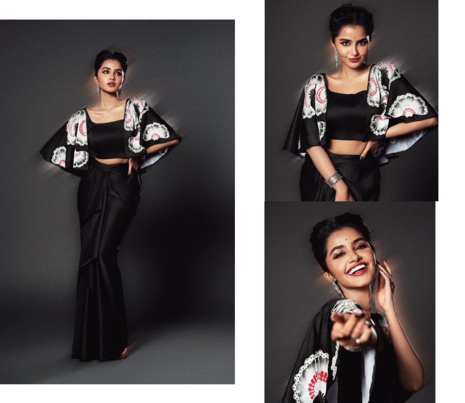 Anupama Parameswaran Exudes Gothic Vibe In Black Blouse-Skirt With Bold Eyes 897139
