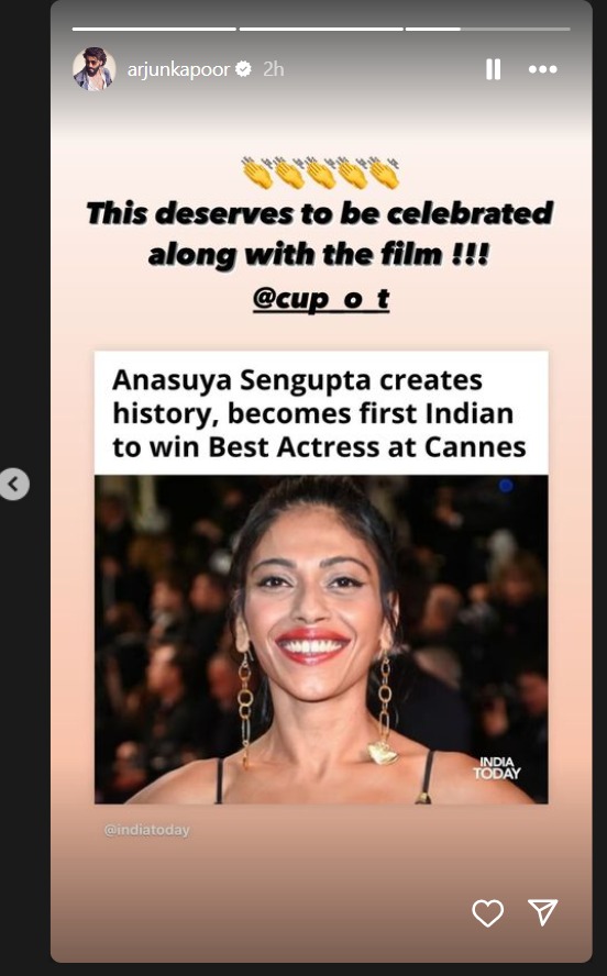 Arjun Kapoor Applauds Anasuya Gupta To Win The Best Actress Award At Cannes Says, “This Deserves to be…” 896929