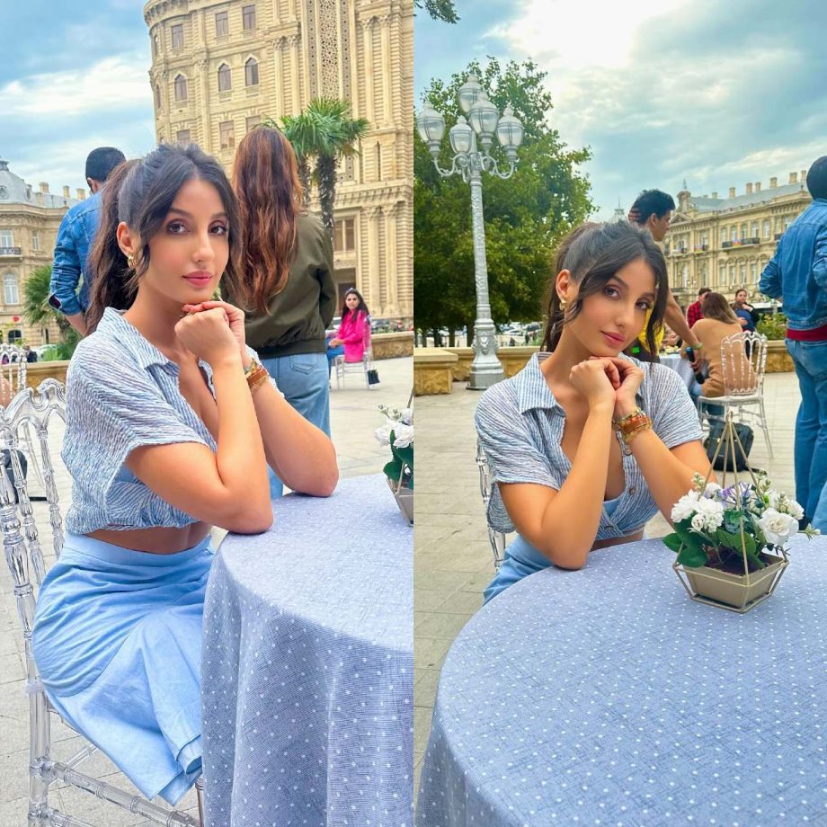 Check Out: Nora Fatehi Channels Doll Vibes in a Stunning Blue Co-ord Set 895430