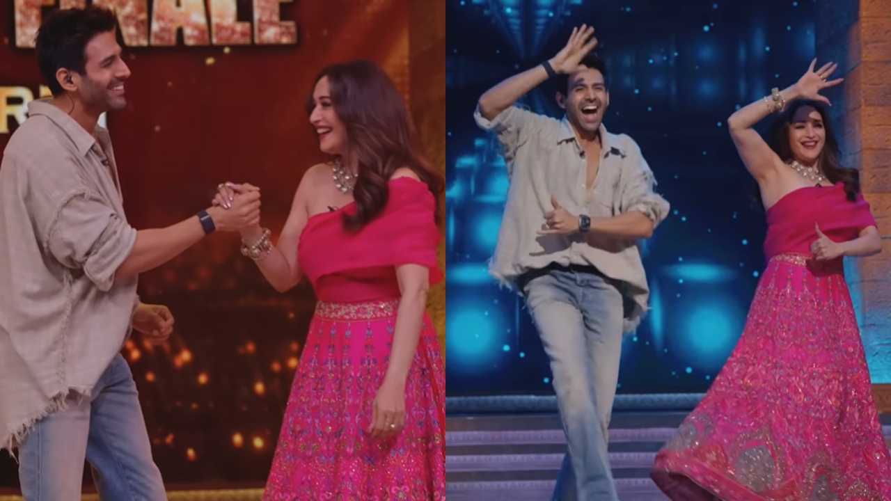 Dancing Queen Madhuri Dixit and Champion Kartik Aaryan in one frame! 896883