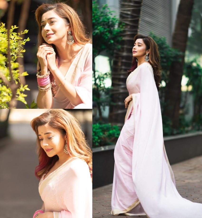 Desi Saree Showdown: Rubina Dilaik in a Printed Saree or Tina Datta in a Plain Saree: Whose Saree Look Wins Your Heart? 894491