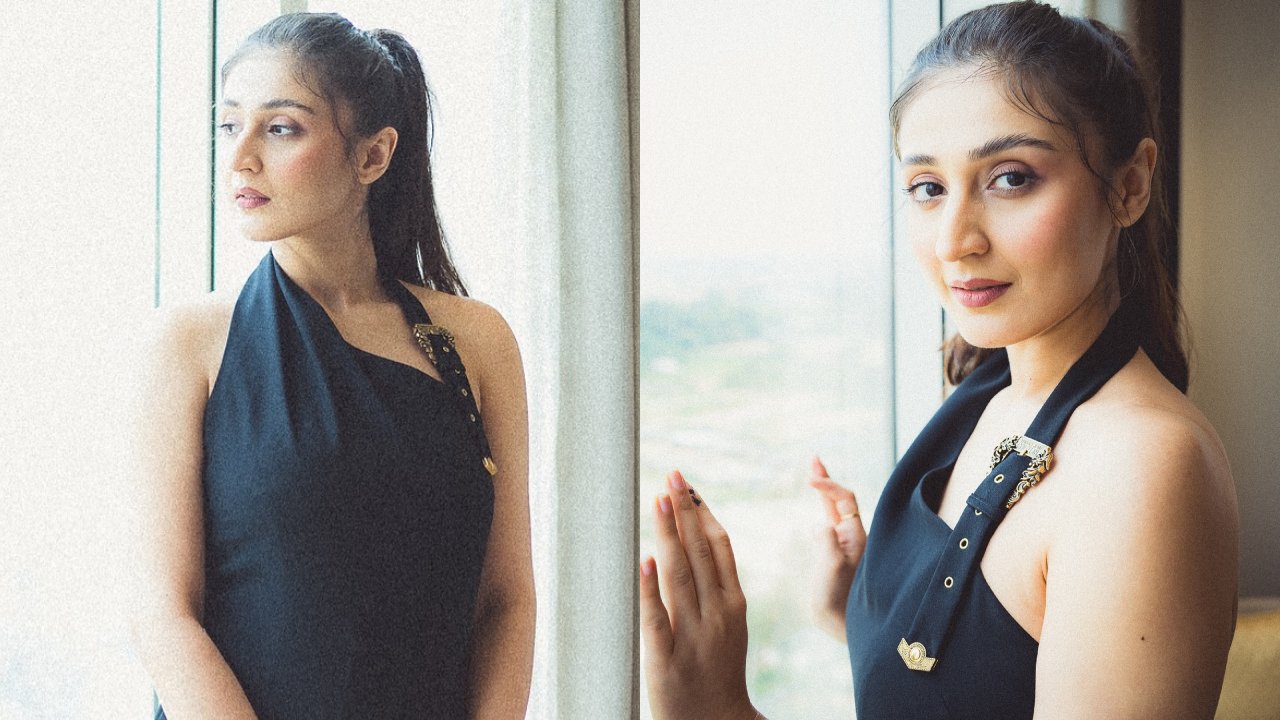 Dhvani Bhanushali Looks Stunning In Black Halter-Neck Dress, Flaunts Her Toned Physique! 897712