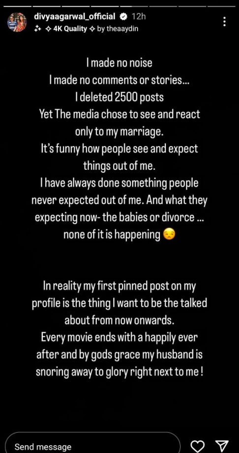 Divya Agarwal Rubbishes Divorce And Pregnancy Rumors Says, 