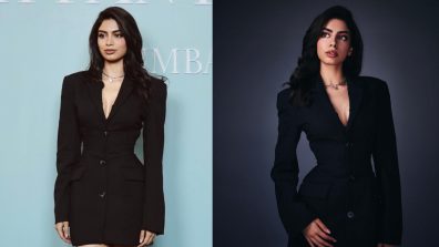 Elevate Your Look with a Khushi Kapoor-Inspired Stunning Black Blazer Dress, Perfect for Office Parties