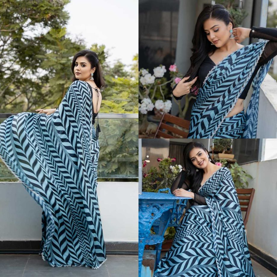 Elevate Your Saree Look With Hairstyles Inspired By Sreemukhi, Curls-Bun 894330