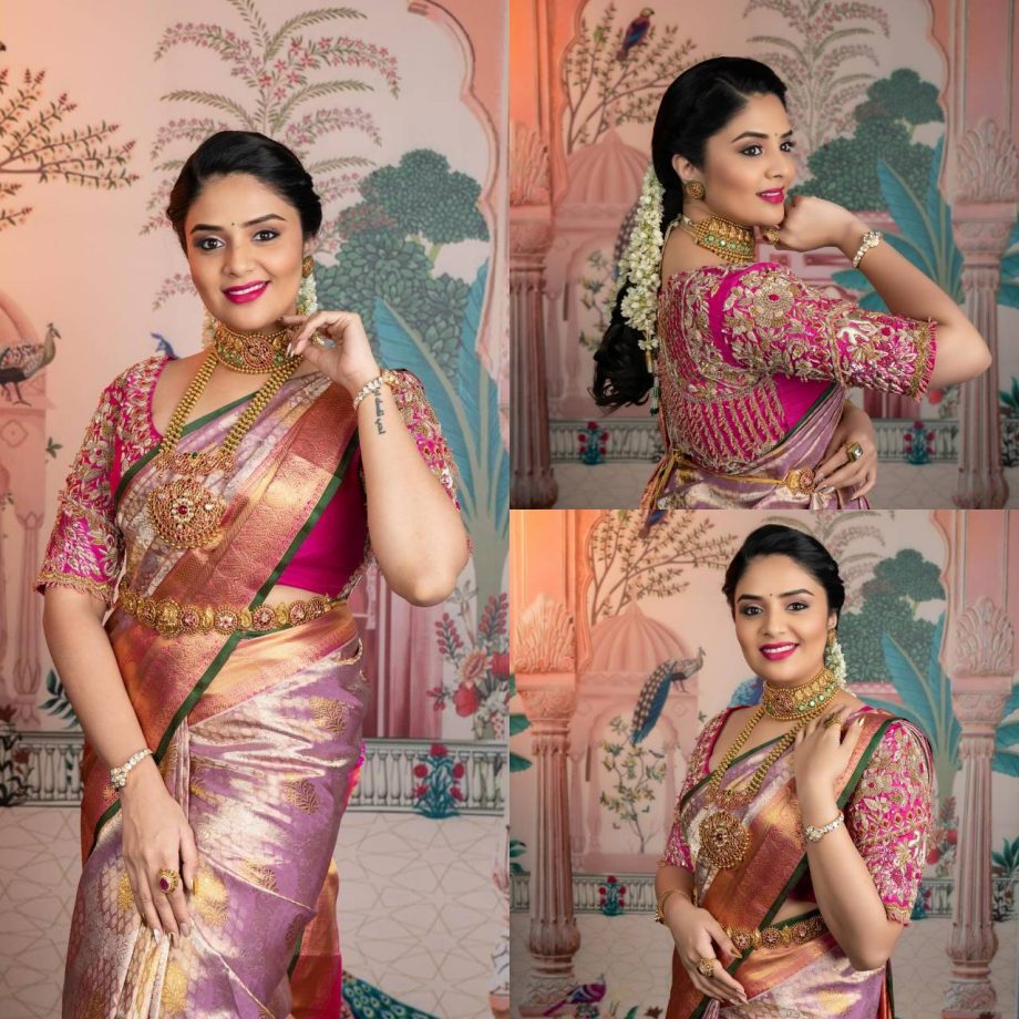 Elevate Your Saree Look With Hairstyles Inspired By Sreemukhi, Curls-Bun 894320