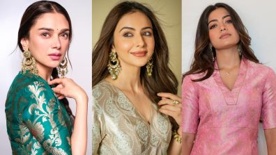 Aditi Rao Hydari To Rashmika Mandanna: Bollywood Celebrities To Enhance The Ethnic Look With Brocade Fashion