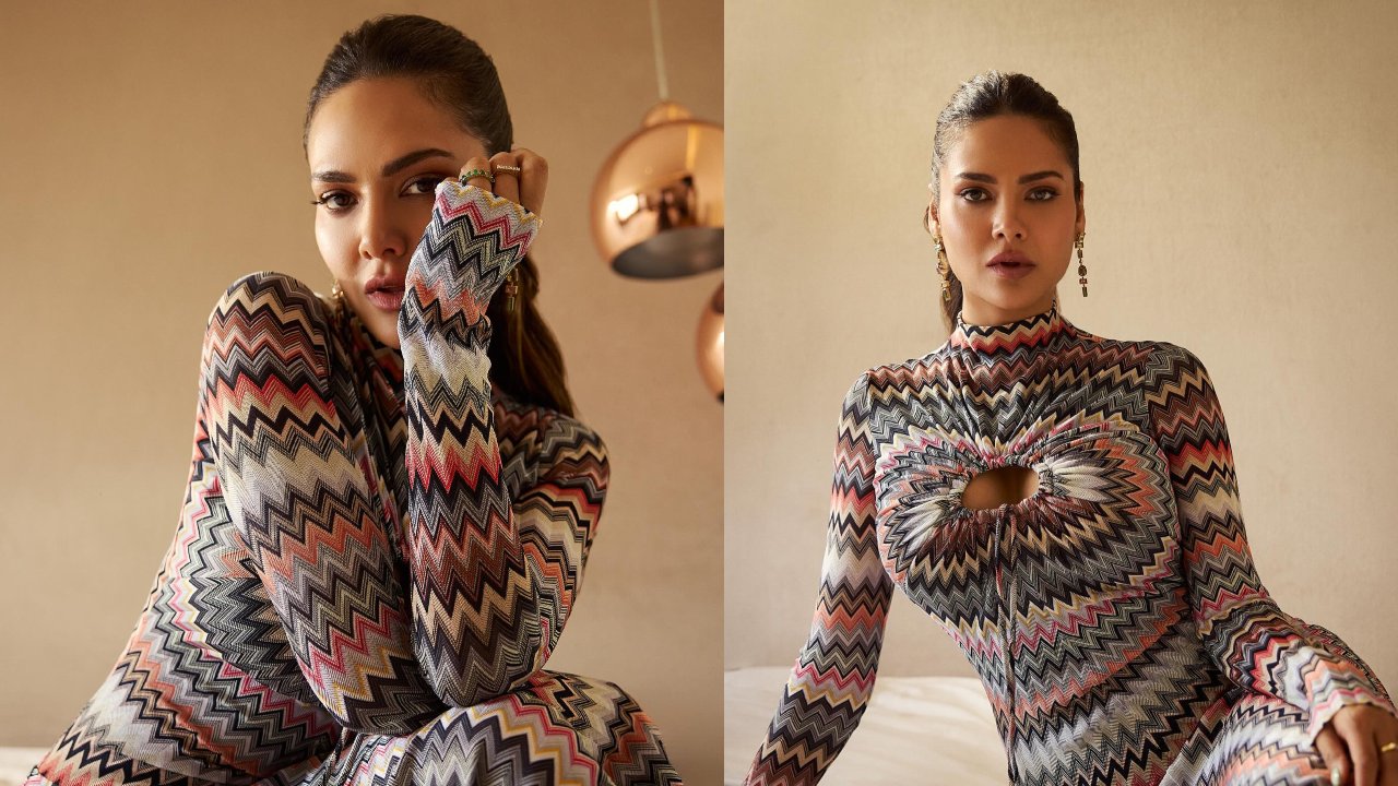 Esha Gupta Flaunts Jaw-Dropping Curvy Physique in a Printed Bodycon Dress, Fans Can’t Handle the Heat!