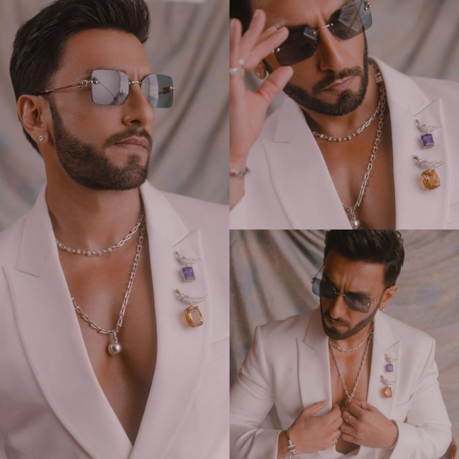 From New York to Mumbai, Ranveer Singh Continues To steal the show as the brand ambassador with his statement Ivory outfit! 894567