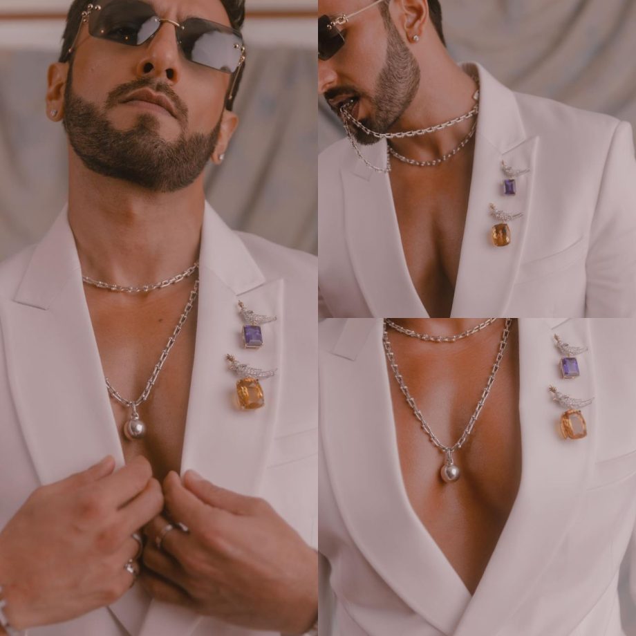 From New York to Mumbai, Ranveer Singh Continues To steal the show as the brand ambassador with his statement Ivory outfit! 894566