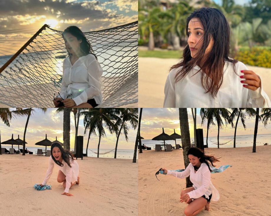 From Poolside Glam to Beachside Bliss: Shehnaaz Gill, Amyra Dastur & Mouni Roy's Aquatic Adventures! 896716