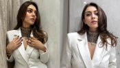 Hansika Motwani Adds A Desi Spin To Her White Blazer Glam With Oxidised Necklace, See How