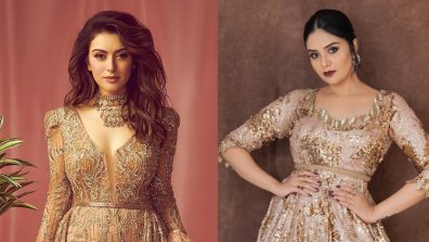 Hansika Motwani’s Bodycon Gown Vs. Sreemukhi’s Ball Gown: Who Slays In Golden Glam Better?