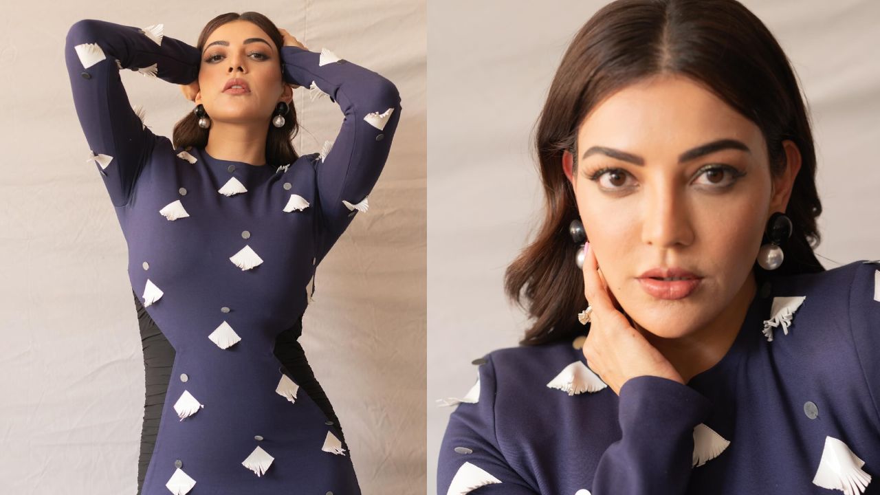 Kajal Aggarwal Flaunts Her Striking Toned Physique in a Stunning Purple Bodycon Dress 894647