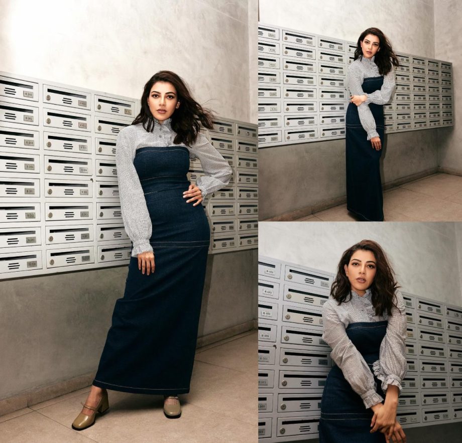 Kajal Aggarwal Looks Stunning In A Classy Denim Top And Skirt, See Photos! 896608