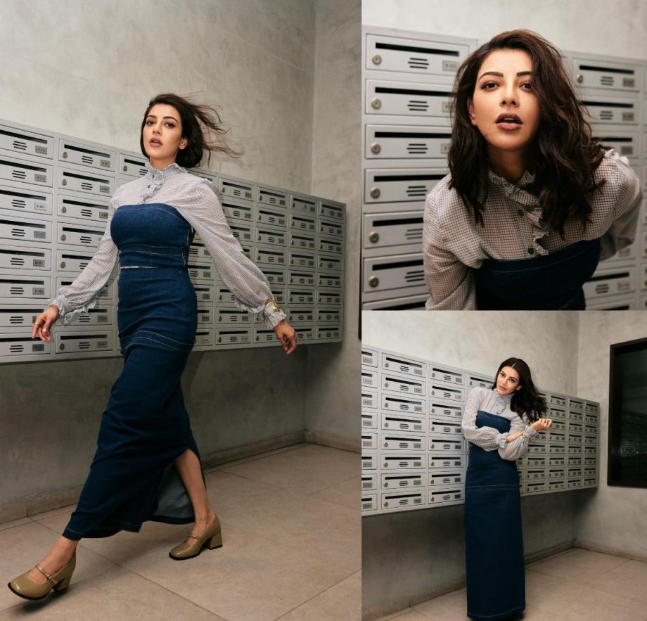 Kajal Aggarwal Looks Stunning In A Classy Denim Top And Skirt, See Photos! 896610