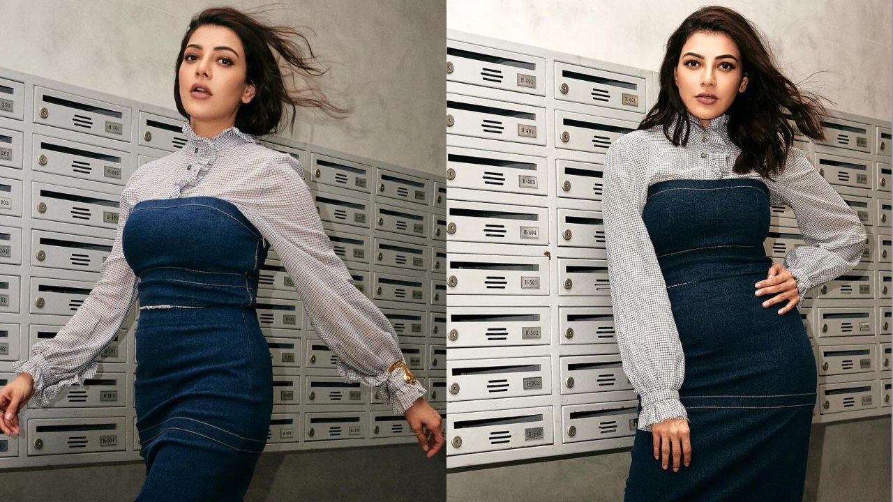 Kajal Aggarwal Looks Stunning In A Classy Denim Top And Skirt, See Photos! 896607