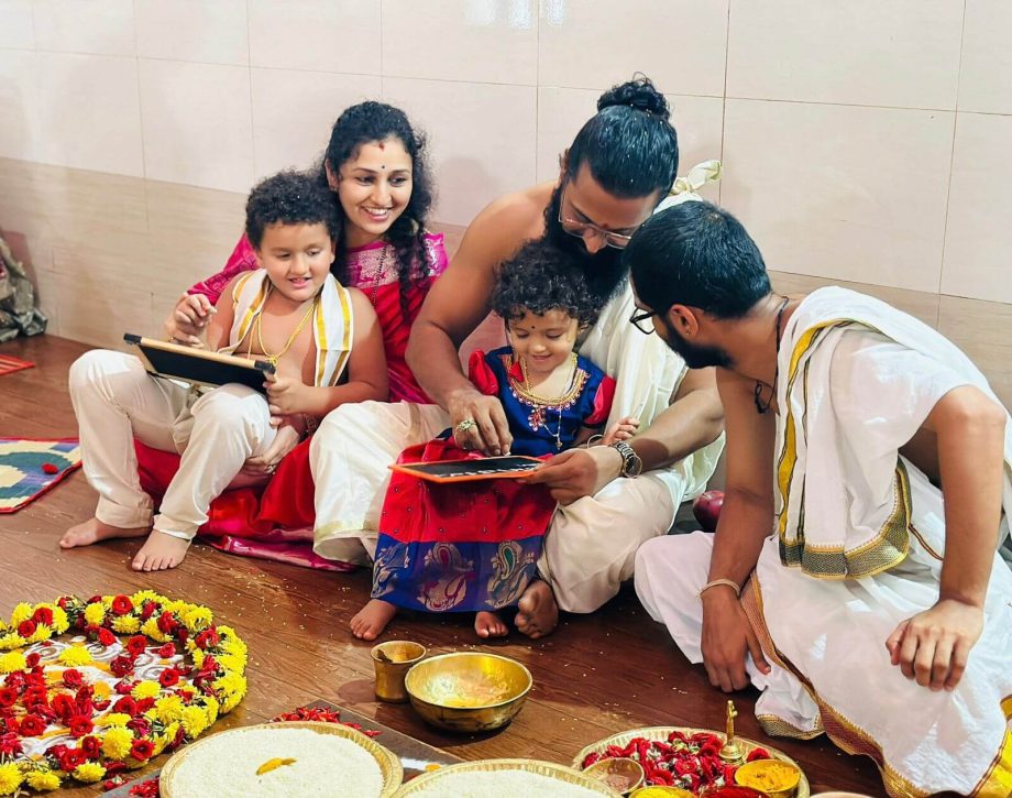 Kantara Star Rishab Shetty seek blessings at the famous Mahaswamy temple Divya Kshetra Hariharapura with family 896464