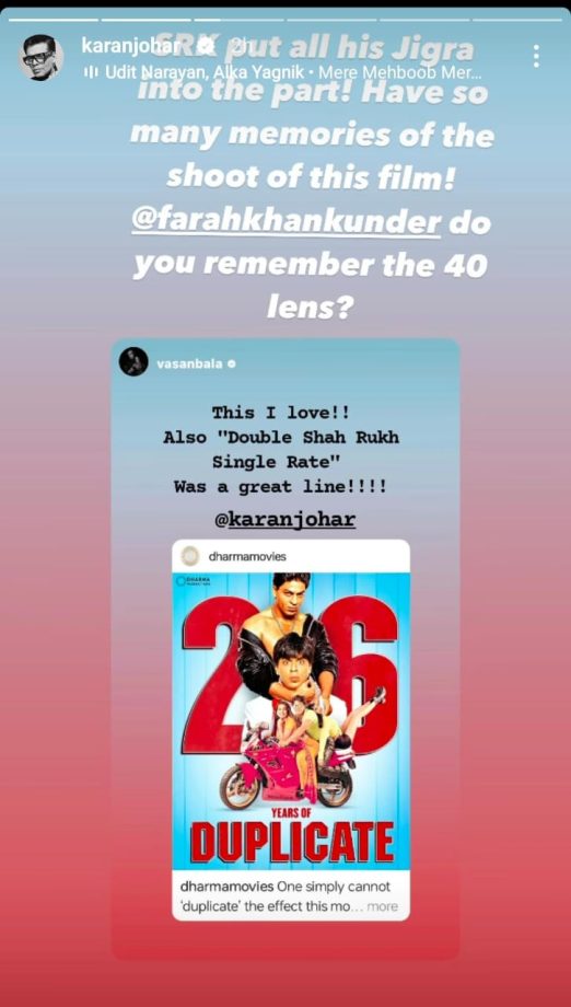 Karan Johar and Farah Khan Celebrate 26 Years of 'Duplicate' Movie and Relive Best Friends Memories! 894173