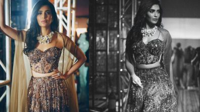 Karishma Tanna’s Dazzling Brown Lehenga Is A Outfit You Can Wear For Weddings To Parties