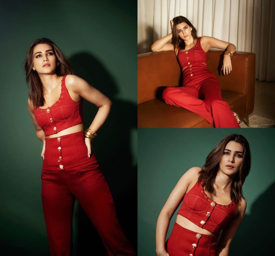 Kiara Advani, Rakul Preet Singh and Kriti Sanon Rocks Red Co-ord Set For Casual Outing 896007