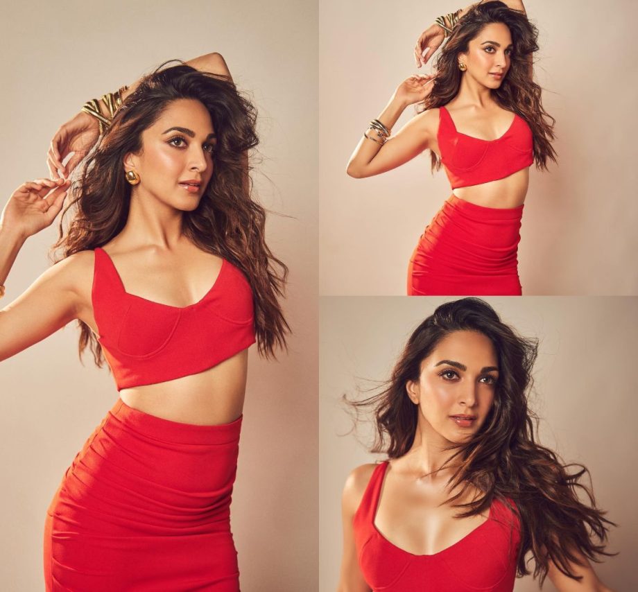 Kiara Advani, Rakul Preet Singh and Kriti Sanon Rocks Red Co-ord Set For Casual Outing 896005