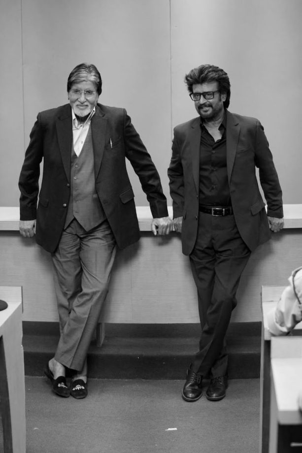 Legends Reunite: Rajinikanth & Amitabh Bachchan share a warm hug on the sets of 'Vettaiyan' 893709