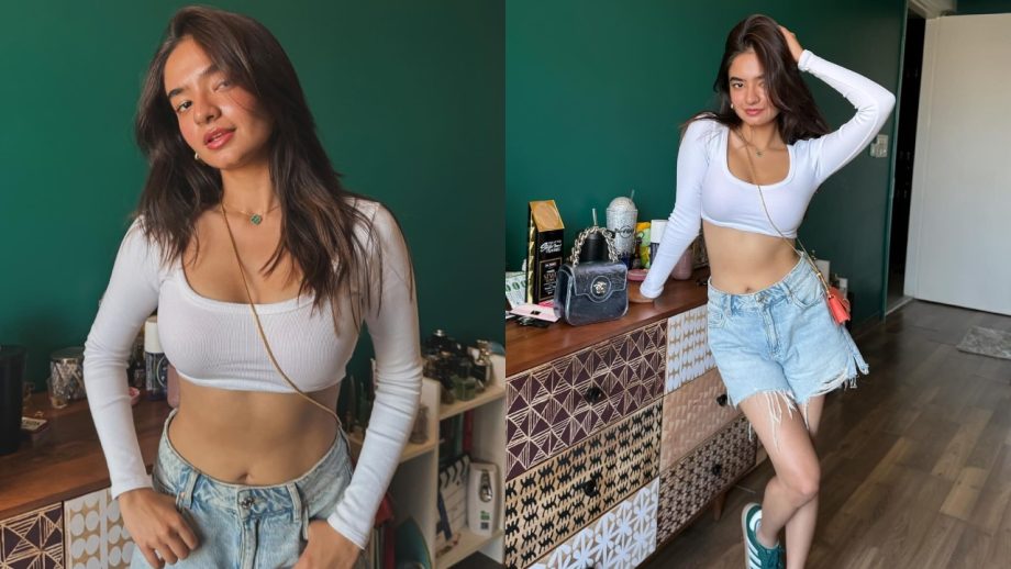 Look Cool This Summer Like Anushka Sen In White Crop Top And Denim 893875