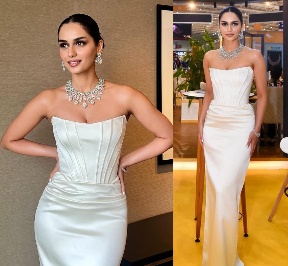 Manushi Chhillar Sets The Runway Ablaze in a White Strapless Gown with Dazzling Jewellery 894557