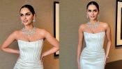 Manushi Chhillar Sets The Runway Ablaze in a White Strapless Gown with Dazzling Jewellery