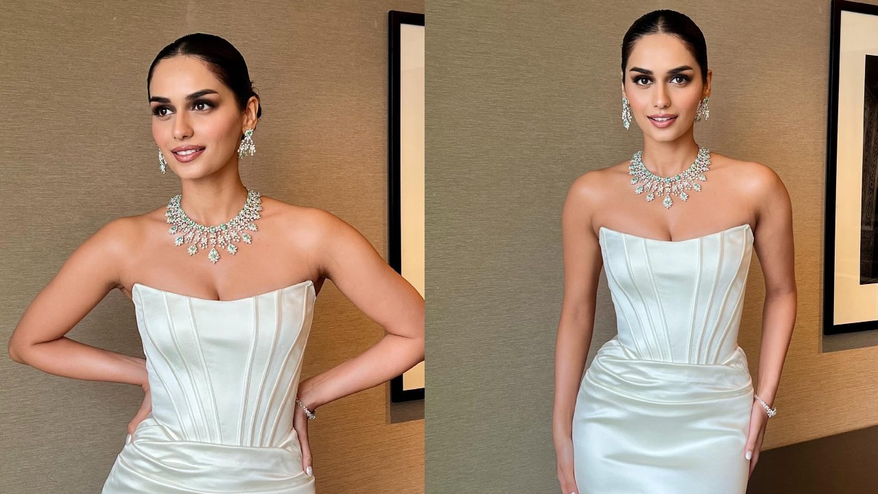 Manushi Chhillar Sets The Runway Ablaze in a White Strapless Gown with Dazzling Jewellery 894558