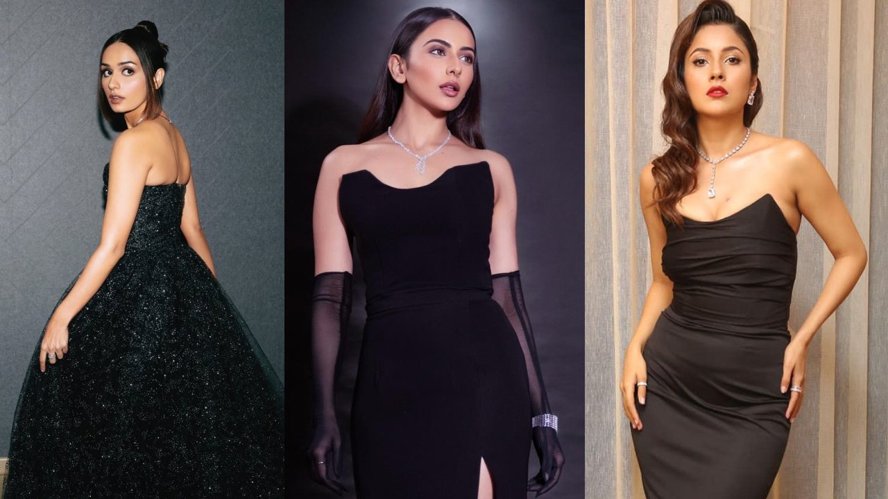Manushi Chillar, Rakul Preet Singh And Shehnaaz Gill: Bollywood Divas And Their Obsession With Party-Perfect Black Strapless Gown 896430