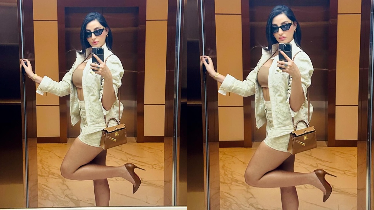 Mirror Selfie: Nora Fatehi Looks Stylish In Comfy Co-rd Set 895864