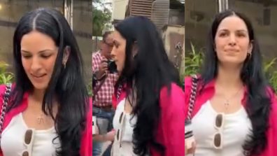 Natasa Stankovic reacts to a pap asking her about the divorce rumors with Hardik Pandya