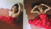 [Photos] Kanika Mann Looks Stunning In Elegant Red Corset Gown With Tube Neckline 897064