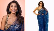 [Photos] Shriya Saran Looks Divine in a Royal Blue See-Through Saree 895674